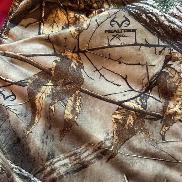 Realtree Camo Quarter Zip Pullover Sweatshirt Green Pink Medium Hunting Outdoors - Picture 6 of 7